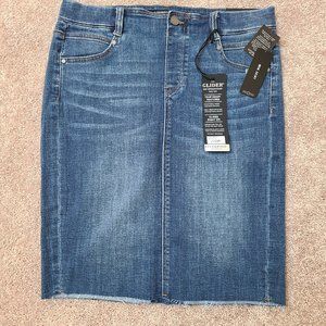 Liverpool Fray Edge Denim Skirt